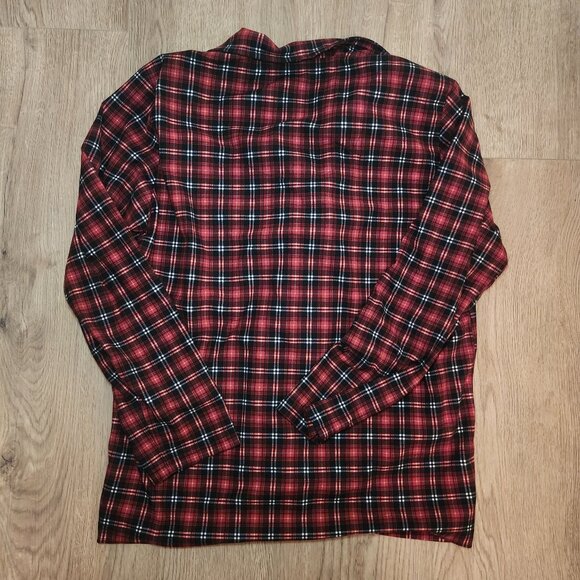 Chaps Red + Black Plaid Flannel (L) – Cozy, Classic, Like New! - Picture 4 of 4